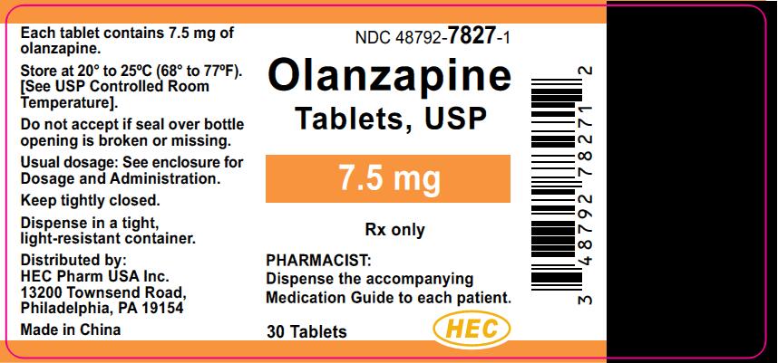 PACKAGE LABEL - Olanzapine Tablets USP, 7.5 mg
