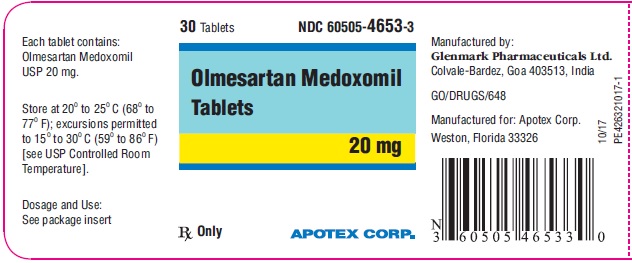 Olmesartan Tablets - Package Label - 20 mg 30 ct Bottle Label