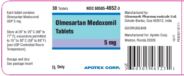 Olmesartan Tablets - Package Label - 5 mg 30 ct Bottle Label