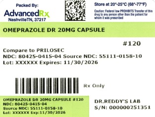 Omeprazole DR 20mg #120