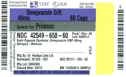 Omeprazole DR 40mg Label Image