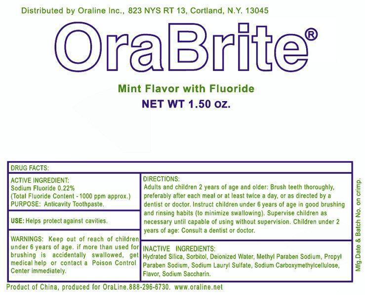Orabrite | Sodium Fluoride Paste, Dentifrice Breastfeeding