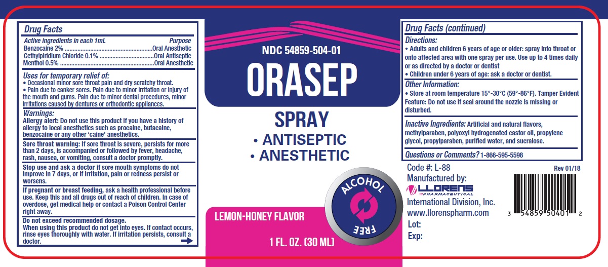 Orasep | Benzocaine, Menthol, Cetylpyridinium Chloride Liquid Breastfeeding