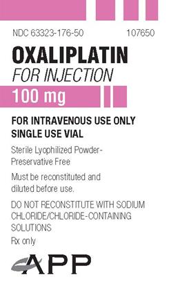 Oxaliplatin-100 mg Single Use Vial Carton Label