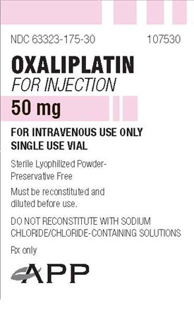 Oxaliplatin 50 mg Single Use Vial Carton label