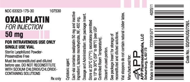 Oxaliplatin-50 mg Single Use Vial Label