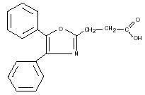 image of Oxaprozin chemical structure