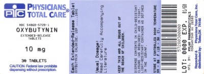 image of Oxybutynin Chloride 10 mg package label