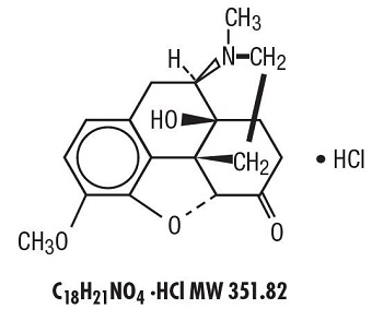 Oxycodone Hydrochloride Structural Formula
