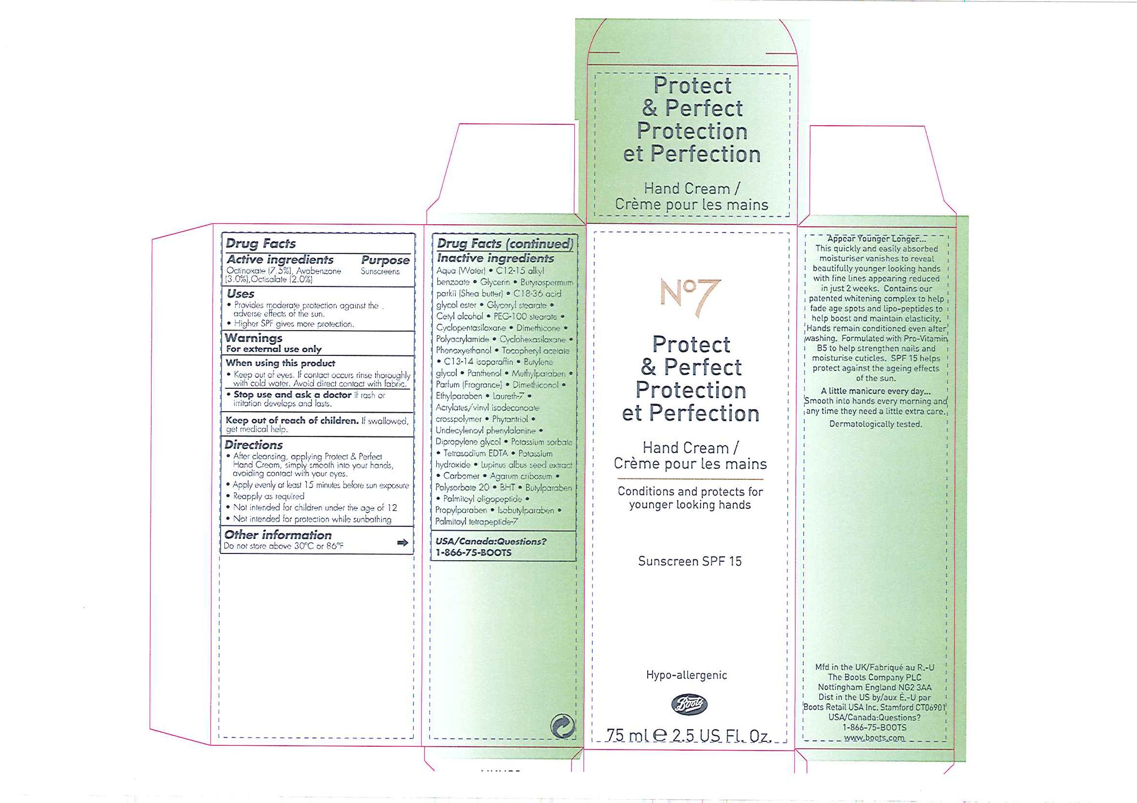 No7 Protect And Perfect Hand Cream Sunscreen Spf 15 | Octinoxate, Avobenzone And Octisalate Cream Breastfeeding
