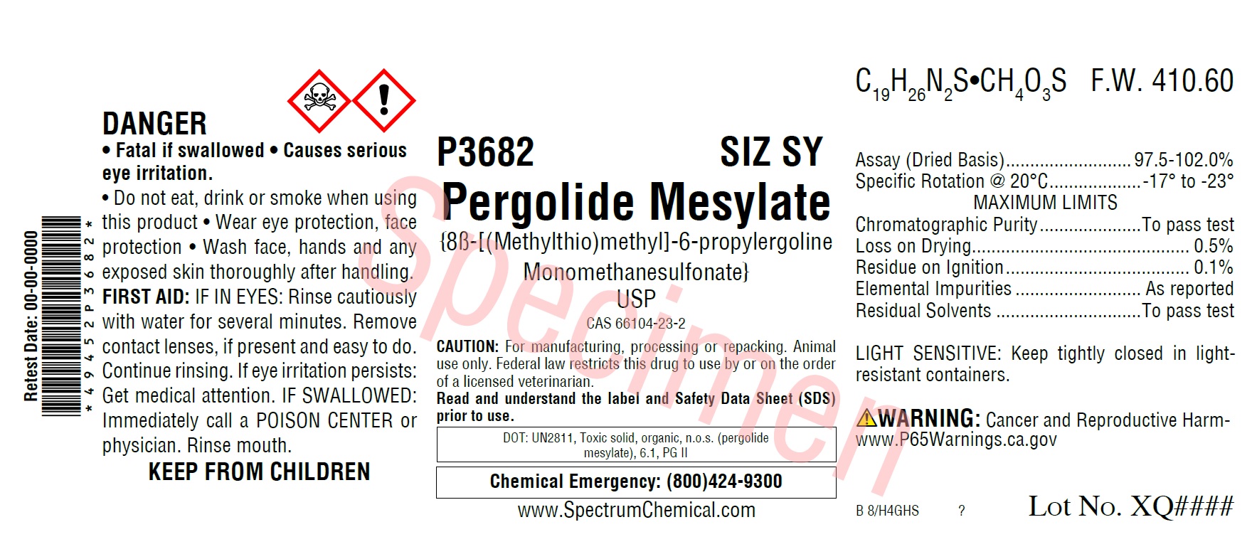 Pergolide Mesylate