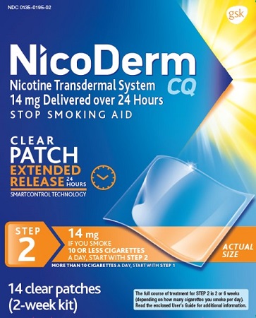 PA201227 Nicoderm CQ 14 mg clear patch 14 count