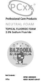 Pcxx Neutral Foam Bazooka Bubblegum | Fluoride Treatment Aerosol, Foam while Breastfeeding