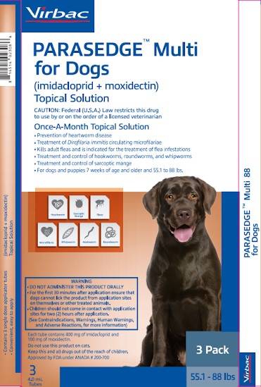 Label for dogs 55.1 to 88 pounds