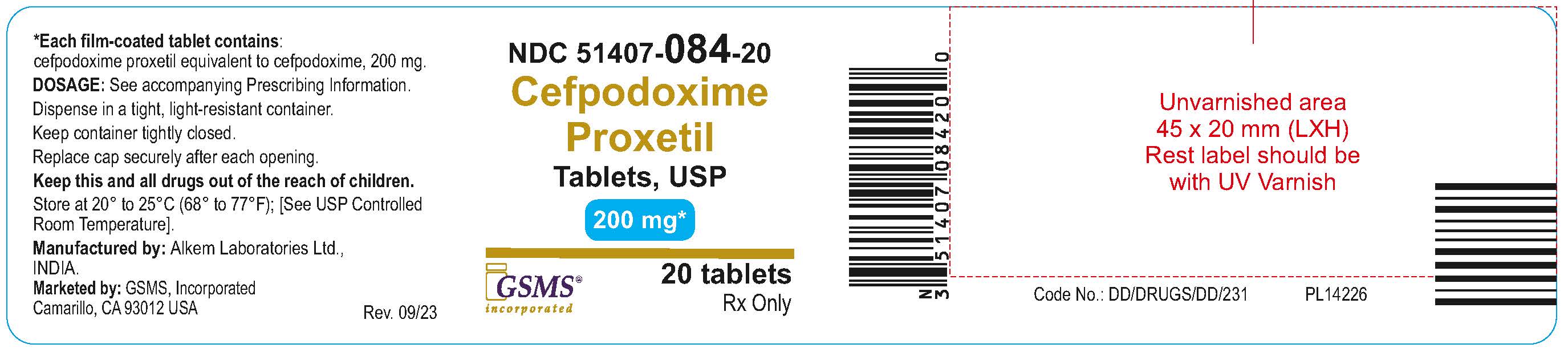 PL - 51407-084-20 - Cefpodoxime Proxetil Tabs USP 200 mg 20s.jpg