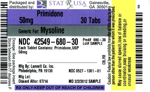 PRIMIDONE 50 mg Label Image