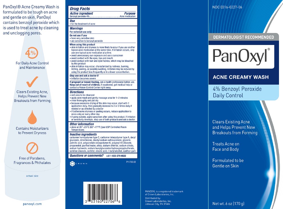 PanOxyl 4pct Wash Carton