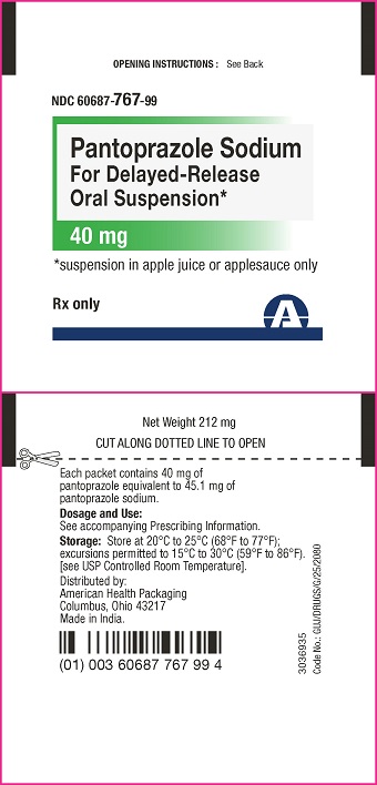 40 mg Pantoprazole Sodium For Delayed-Release Oral Suspension Sachet