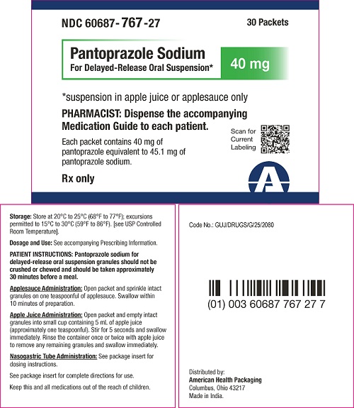 40 mg Pantoprazole Sodium For Delayed-Release Oral Suspension Carton