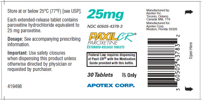 PaxilCR25mg30counttabletlabel