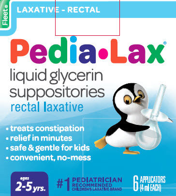 Pedia-Lax Liquid Glycerin Suppositories Carton