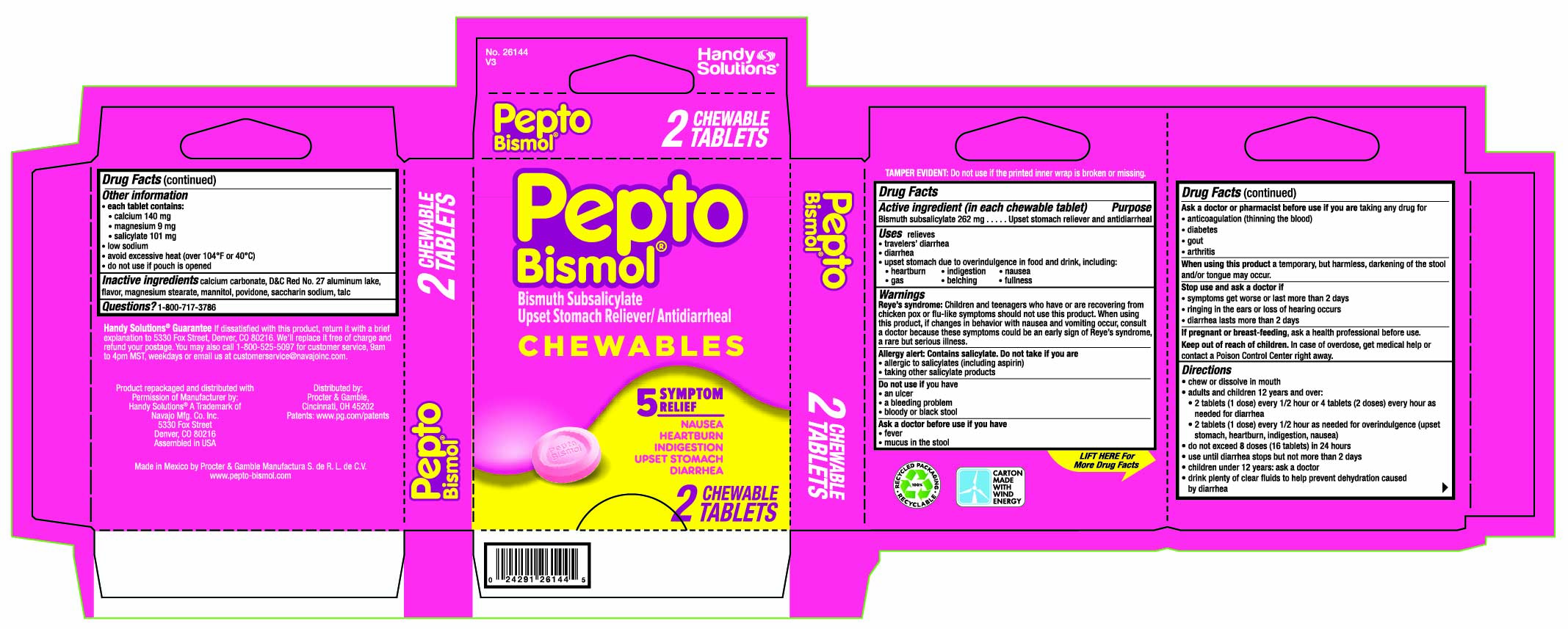 Pepto Bismol | Bismuth Subsalicylate Tablet, Chewable Breastfeeding