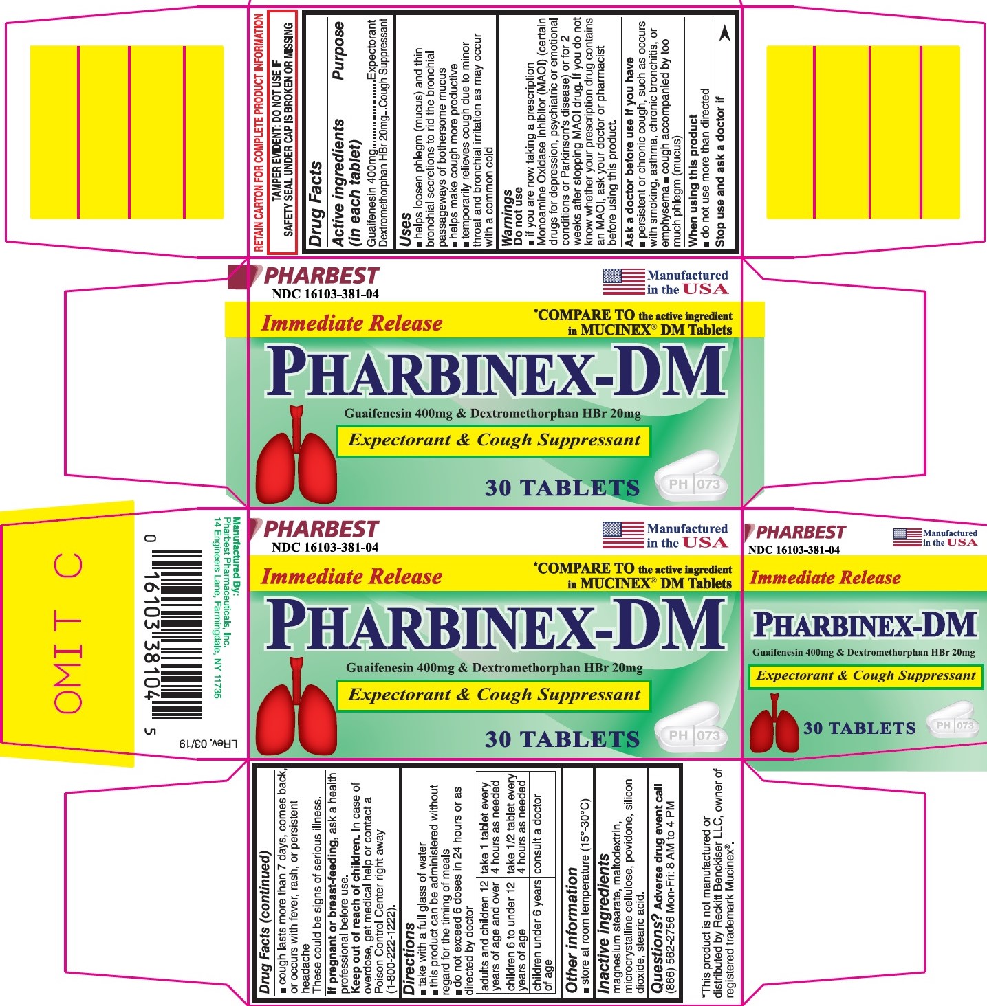 Pharbinex DM Tablet Package Carton