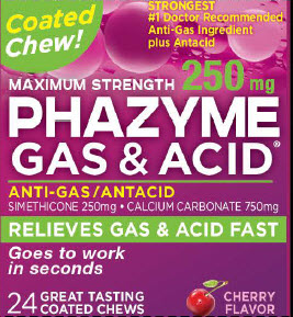 Phazyme Gas & Acid Chews Bottle