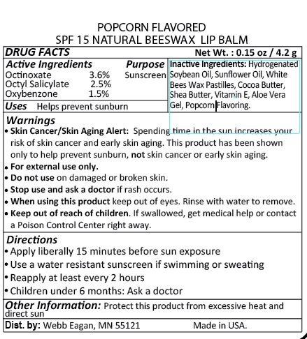 Lip Balm Popcorn Flavored | Spf 15 Lipstick while Breastfeeding