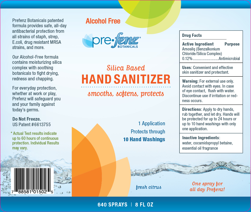 Prefenz Silica Based Hand Sanitizer | Benzalkonium Chloride Liquid Breastfeeding