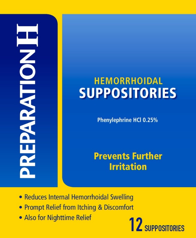 Preparation H Suppositories 12 count