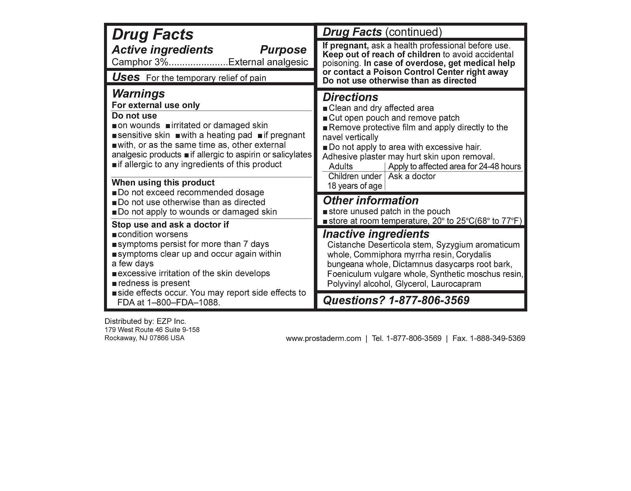 Prostaderm Drug Facts