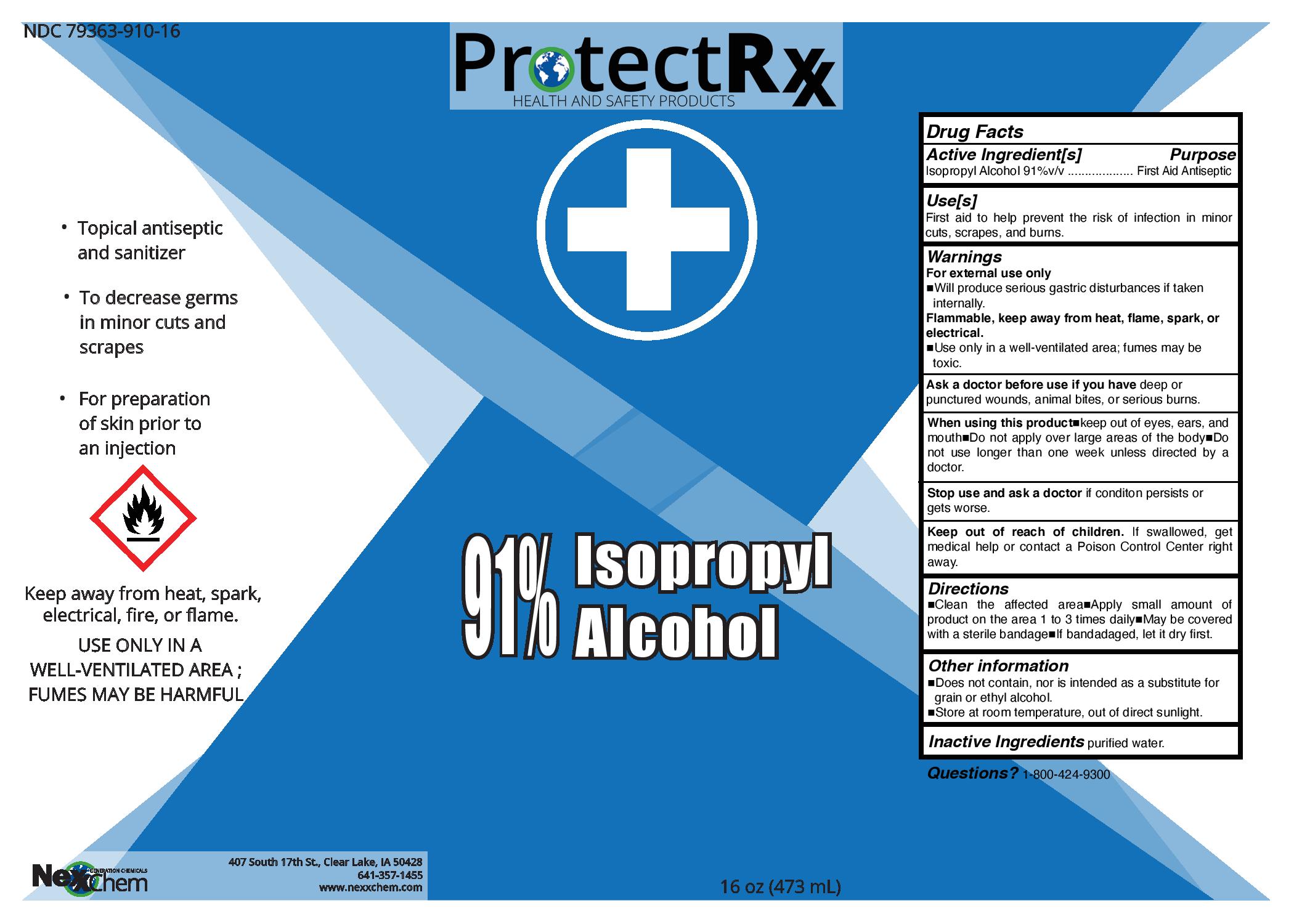 91% IPA ProtectRxx 16 oz