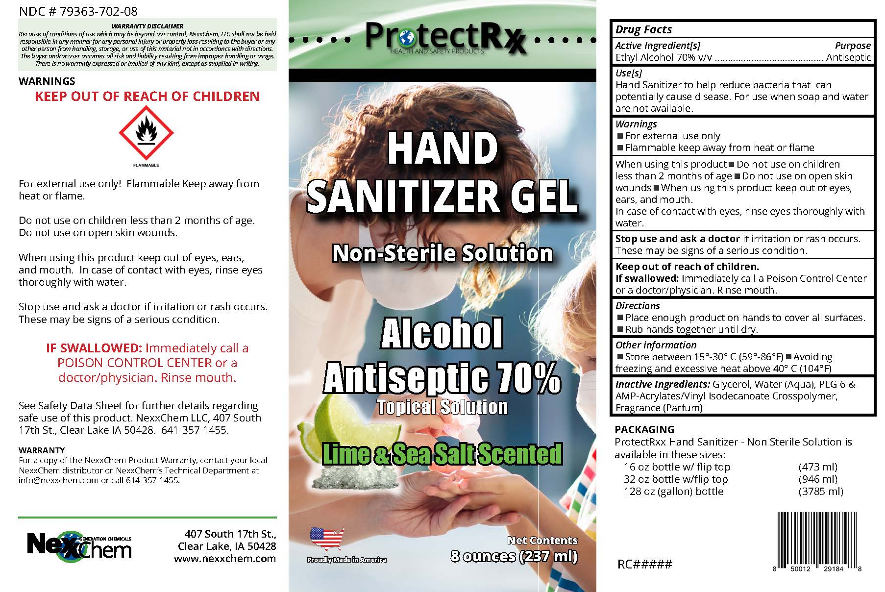 ProtextRxx 70% LimeSeaSalt Gel