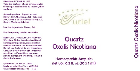 QuartzOxalisNicotianaAmpules