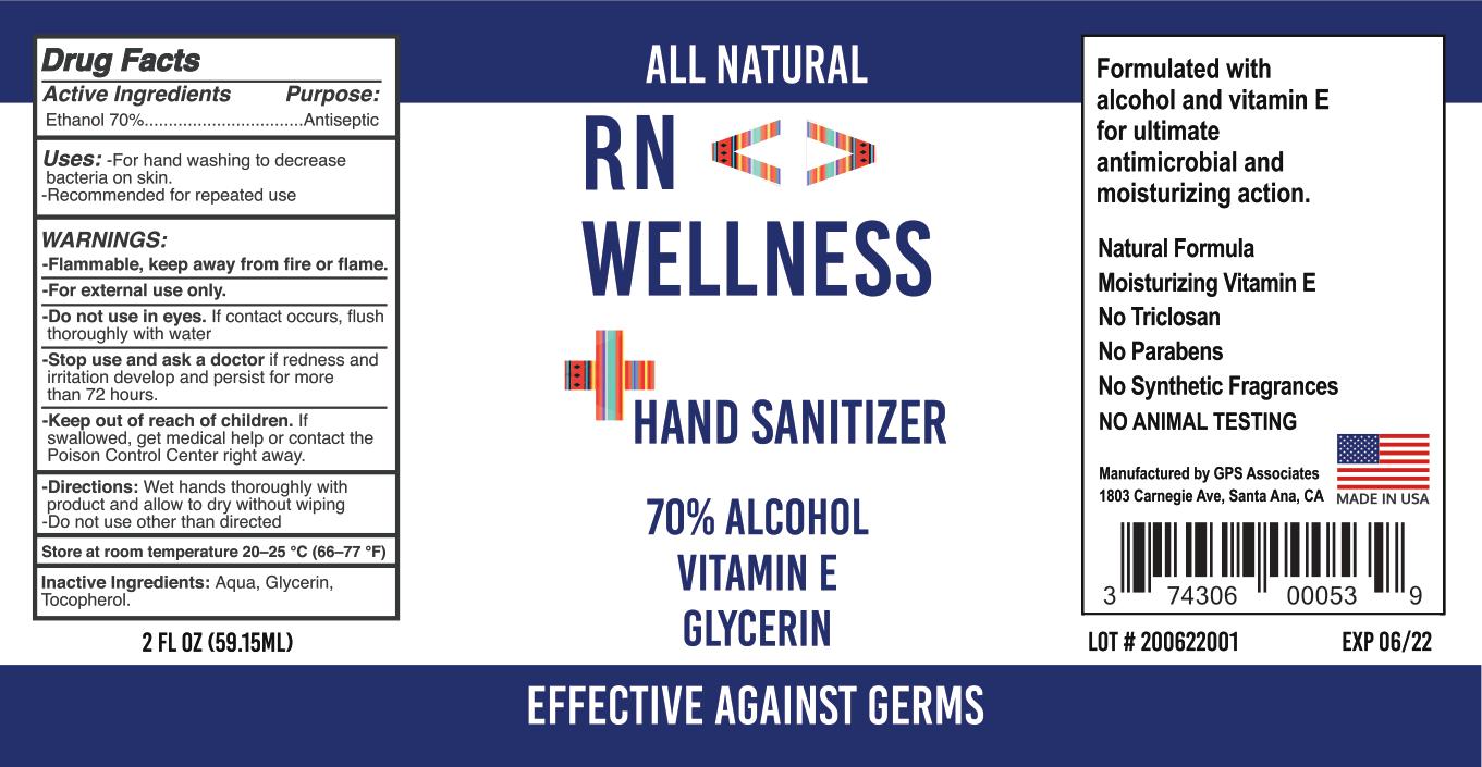 RN Wellness Hand Sanitizer Label