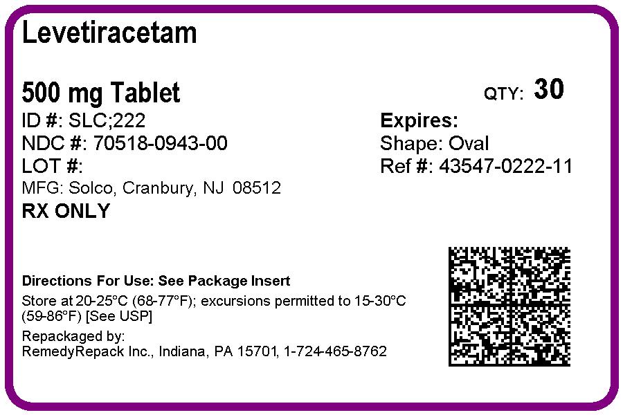 Remedyrepack Inc. Levetiracetam Tablet, Film Coated 500 Mg Breastfeeding