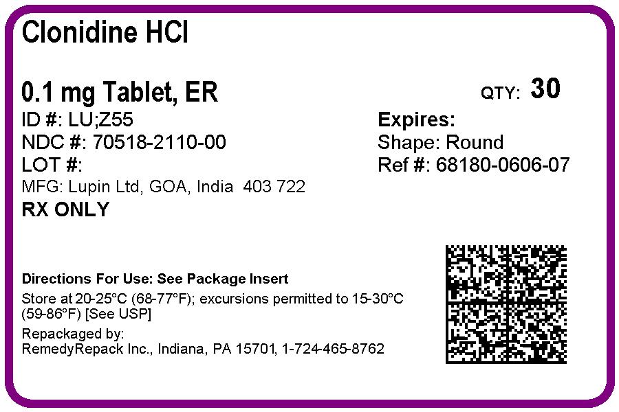 Clonidine Hydrochloride 30 In 1 Blister Pack | Remedyrepack Inc. Breastfeeding