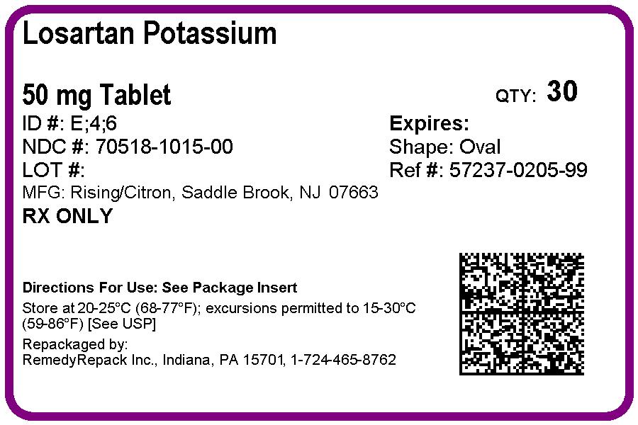 Remedyrepack Inc. Losartan Potassium Tablet, Film Coated 50 Mg Breastfeeding