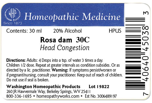 Rosa dam label example