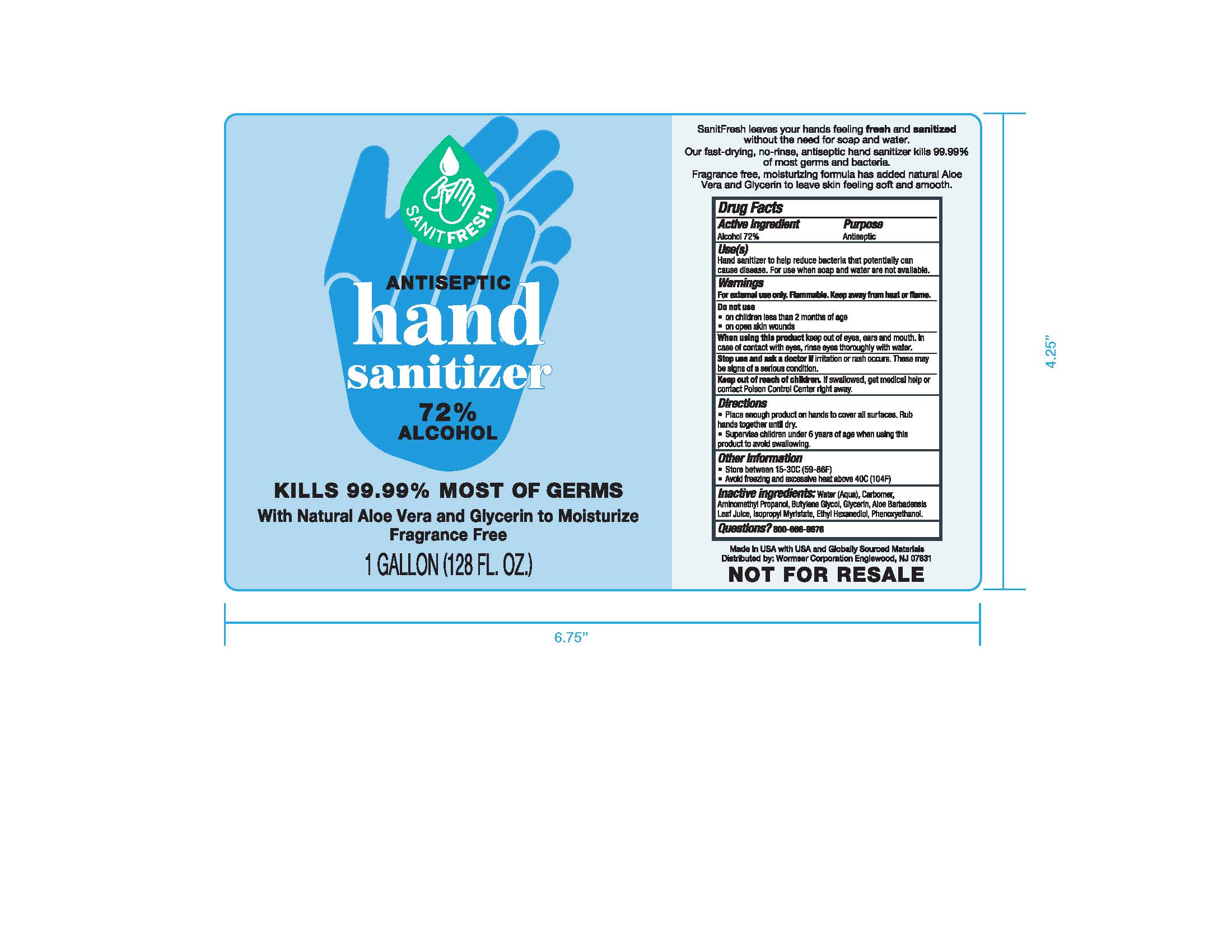 1 Gallon Hand Sanitizer Packaging Label