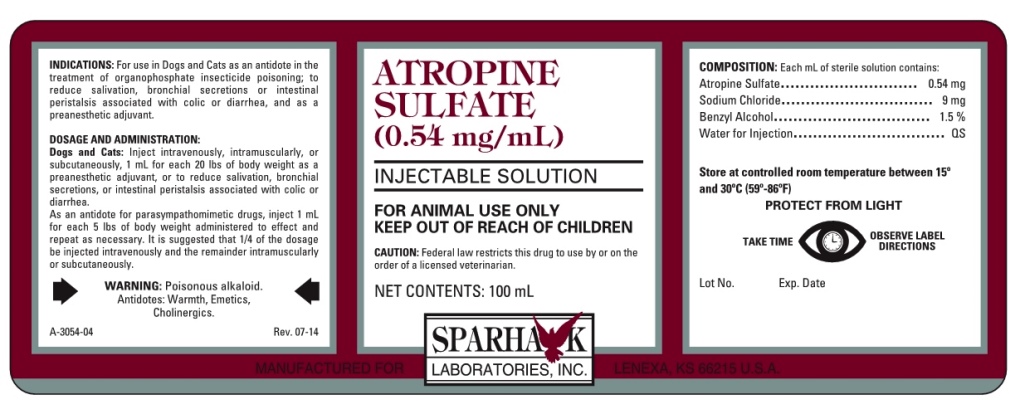 SLI Atropine Sulfate SA label
