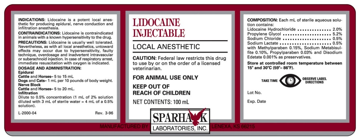 Lidocaine label