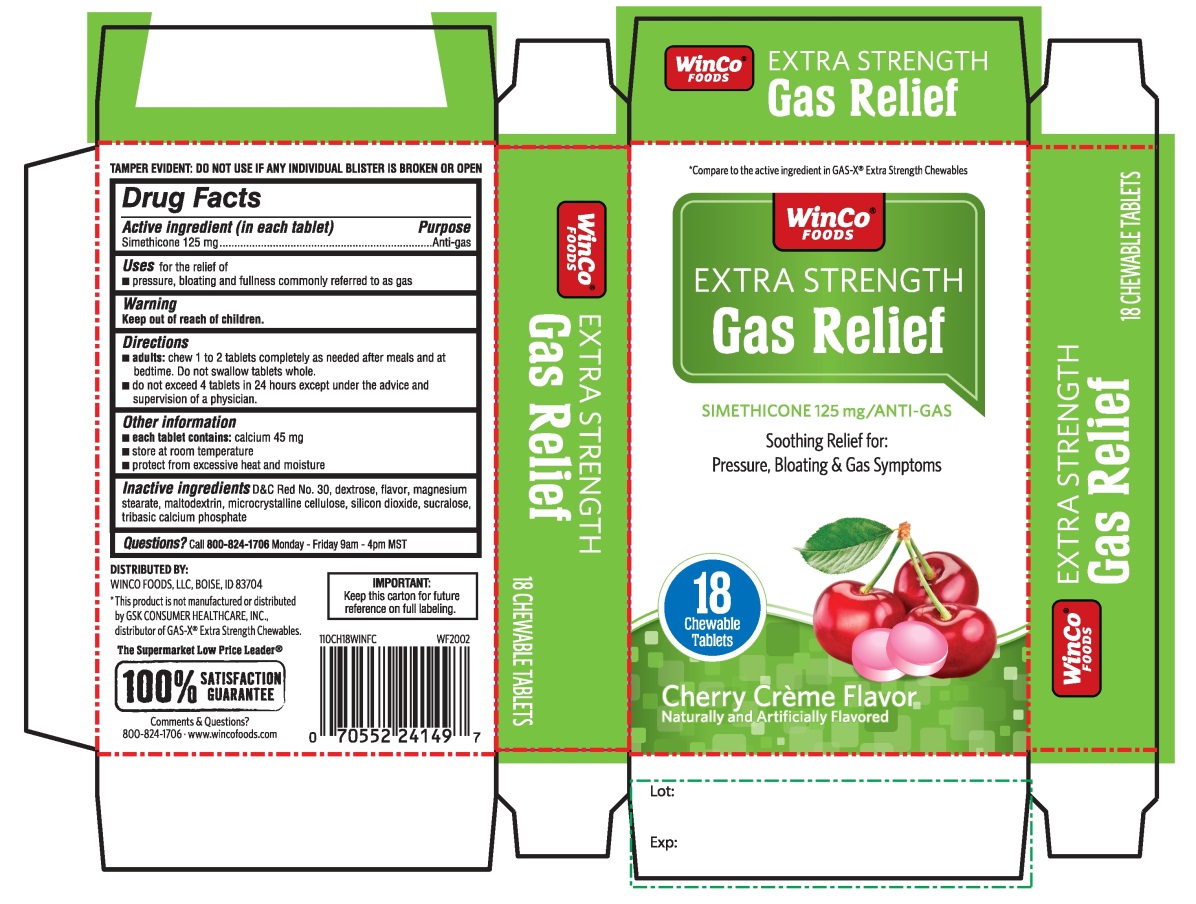 Winco Foods Extra Strength Gas Relief 18 counts