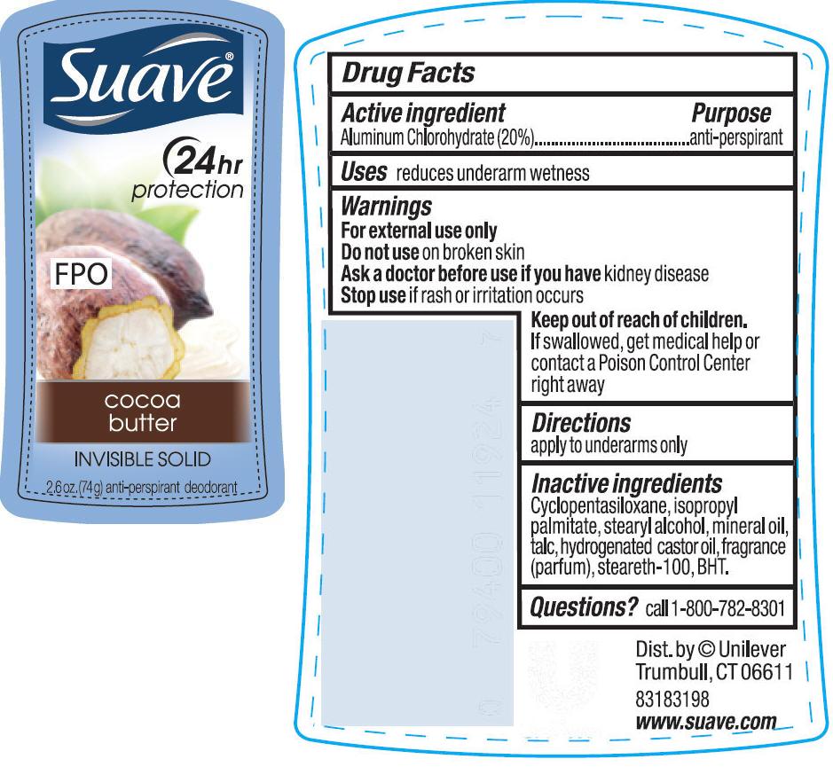 Suave Cocoa Butter 2.6 oz. PDP