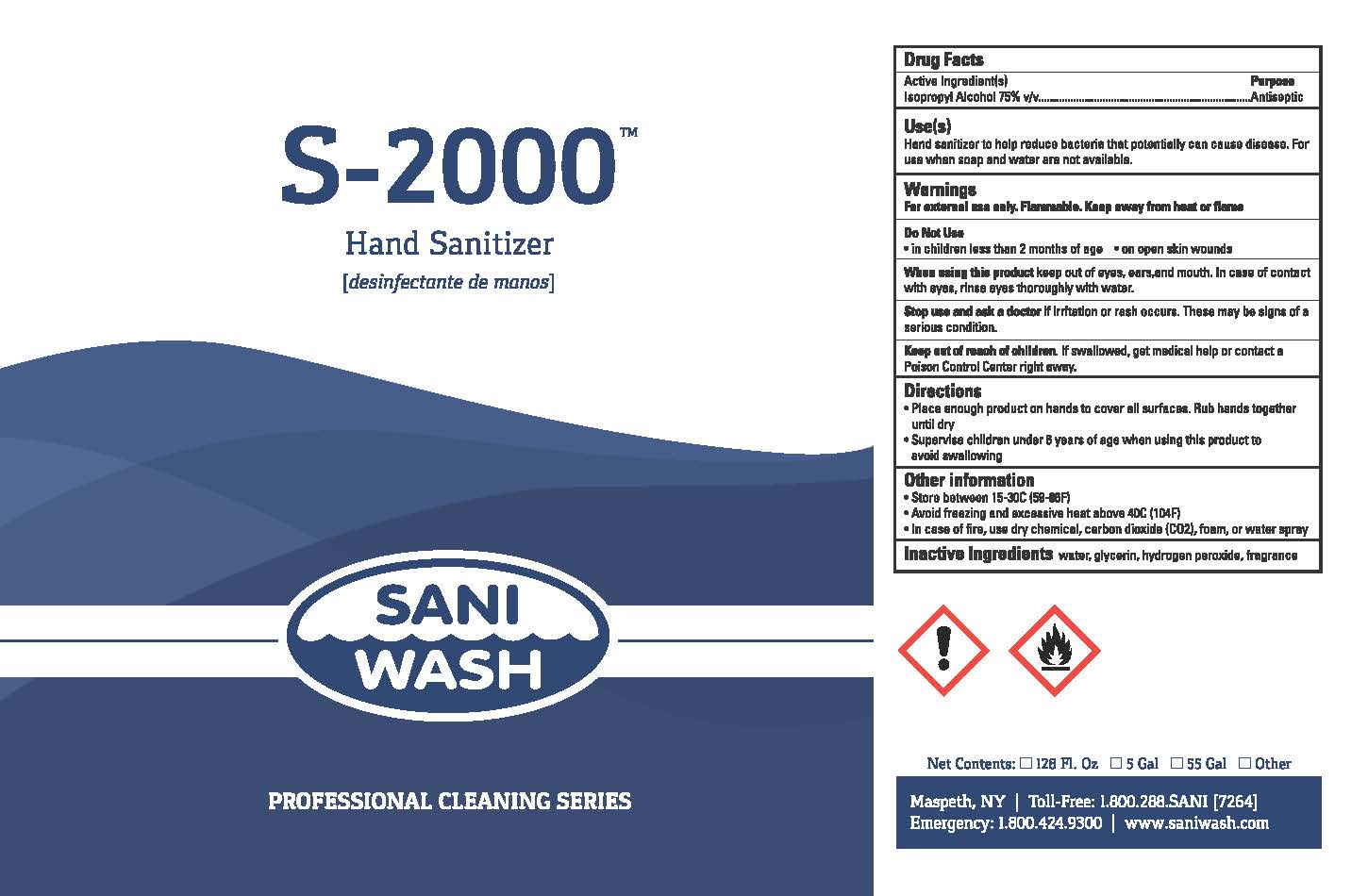 Sani Wash Brand flex size