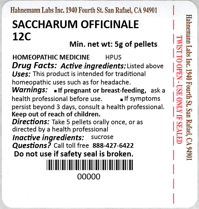 Saccharum Officinale 12C 5g