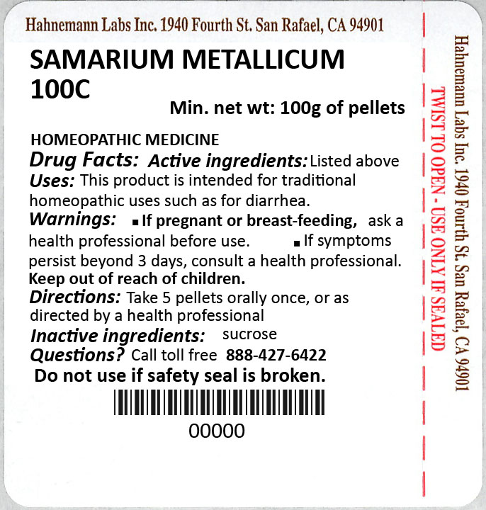 Samarium Metallicum 100C 100g