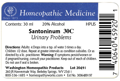 Santoninum label example