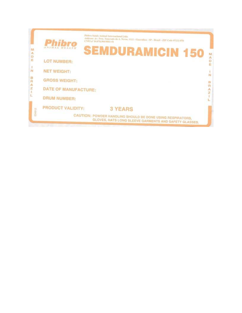 Semduramicin API Label